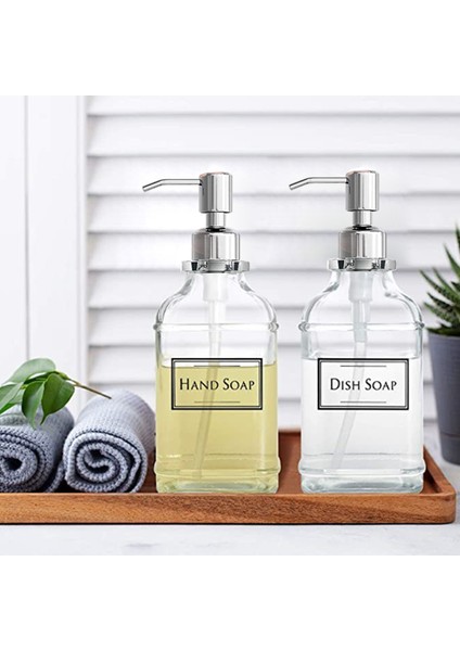 300ML Tarzı Antika Kalın Cam El Sabunu Pompası Paslanmaz Çelik Etiketli Sabunluk (Yurt Dışından) modelleri