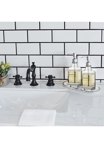 300ML Tarzı Antika Kalın Cam El Sabunu Pompası Paslanmaz Çelik Etiketli Sabunluk (Yurt Dışından) fırsatları