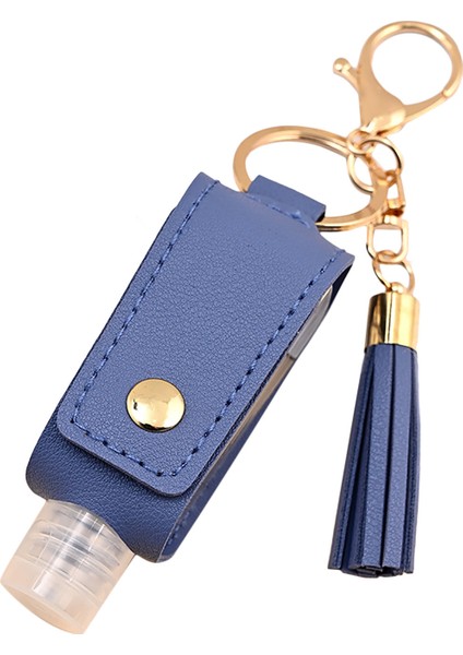 Açık Mavi Stil El Dezenfektanı Boş Taşınabilir Sabunluk Anahtarlık Tutucu Yeniden Kullanılabilir Şişe El Yıkama Jeli Saklama Şişesi Anahtarlık ile 5g (Yurt Dışından)