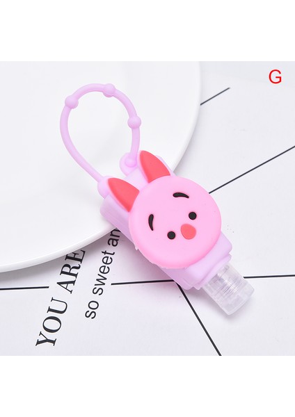 No.21 Tarzı Silikon El Dezenfektan Tutucu Anahtarlık Kanca El Dezenfektanı Dağıtıcı Taşınabilir Asma Dispenser 30ML Dağıtıcı (Yurt Dışından)