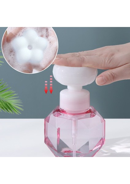 Sarı Stil 300ML Çiçek Damgası Sabunluk Sıvı Sabunluk Sabun Köpük Çiçek Boş Plastik Şişe Duş Jeli Köpük Pompası Şişe (Yurt Dışından) modelleri
