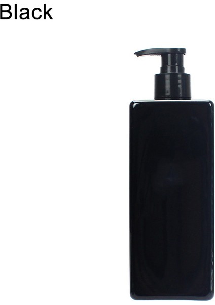 Siyah Stil 500ML 500ML Pet Sıvı Sabunluk Şampuan Duş Jeli Losyon Pompalı Boş Şişe Banyo Aksesuarları Ev Malzemeleri (Yurt Dışından)