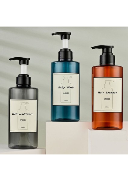 Siyah Stil 300ML Saç Kremi Şampuan Vücut Yıkama Saç Kremi Dispenser Şişe Büyük Kapasiteli Sabun Şişeleri (Yurt Dışından) fiyatları