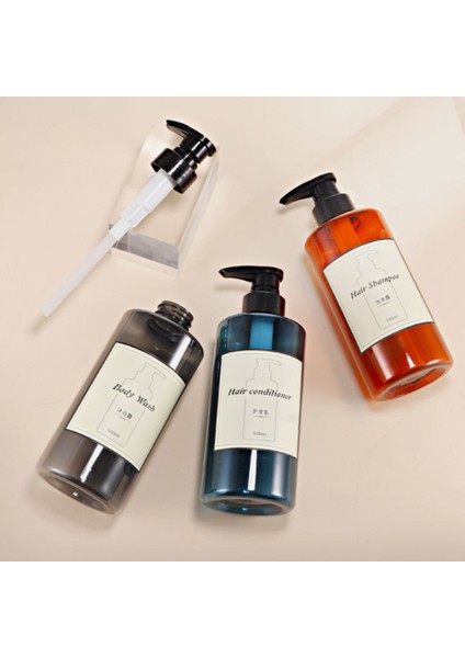Siyah Stil 300ML Saç Kremi Şampuan Vücut Yıkama Saç Kremi Dispenser Şişe Büyük Kapasiteli Sabun Şişeleri (Yurt Dışından) fırsatları