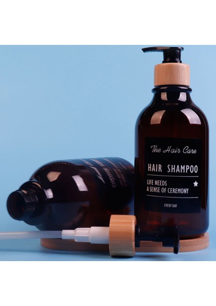 C Stili Saç Kremi Sabunluk Banyo Şampuan Vücut Yıkama Şişeleri Ahşap Basın Başlıklı Sıvı Losyon Dolum Şişesi (Yurt Dışından) fırsatları