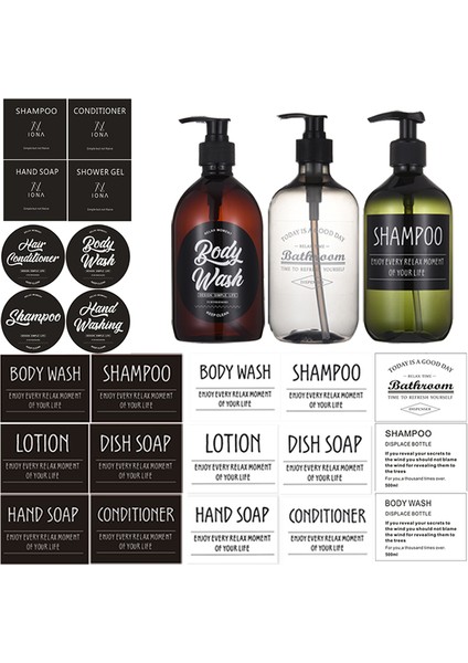 C Stili Şişe Etiketi Ev Şampuanı Saç Kremi Şişe Etiketi Su Geçirmez Sabunluk Etiketi Duş Jeli Etiketi (Yurt Dışından) fiyatları