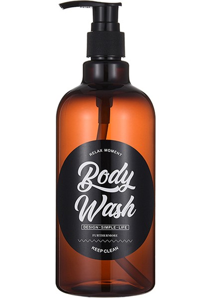 Bir Stil Banyo Duş Şampuanı Saç Kremi Şişesi Kuzey Avrupa El Basma Sıvı Konteyner 500ML.9OZ Kahverengi Sabun Şişesi (Yurt Dışından)