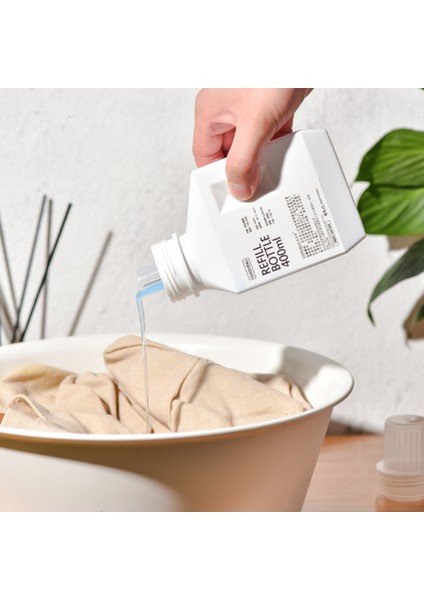 Evrensel Boyutlu Etiket Stili 400 ml Banyo Büyük Kapasiteli Çamaşır Deterjanı Şişesi Ev Yeniden Doldurulabilir Temizlik Ajanıyla Dolu Çamaşır Deterjanı Şişesi (Yurt Dışından) fiyatları