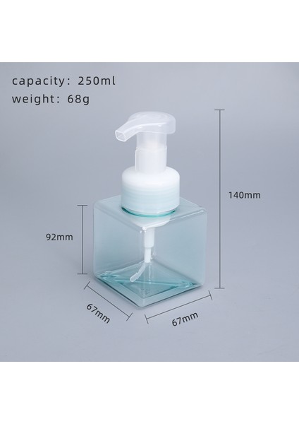 250ML Mavi Stil Sıvı Sabun Şampuan Vücut Yıkama Için Dolabılabilir Köpüklü Sabun Dispenseri Petg Şişe (Yurt Dışından)