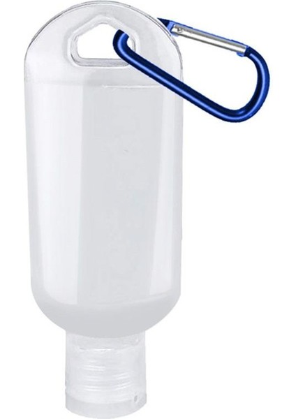Mavi Stil 60ML El Dezenfektanı Şişesi Taşınabilir Anahtarlık Tutuculu Seyahat Yeniden Kullanılabilir Şişe El Yıkama Jeli Alt Şişeleme ile Anahtarlık Taşıyıcı (Yurt Dışından)