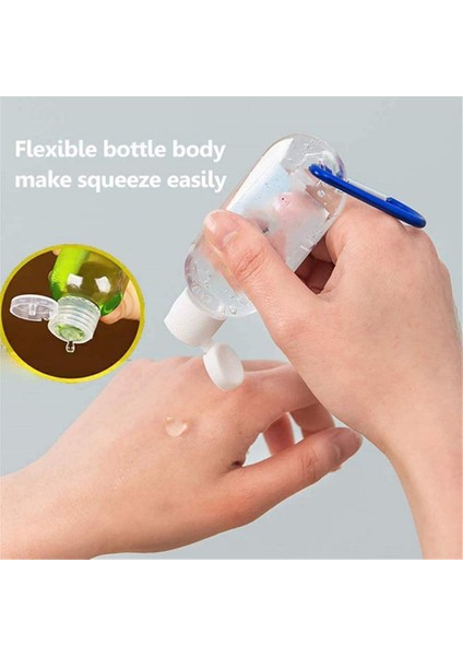 Mavi Stil 60ML El Dezenfektanı Şişesi Taşınabilir Anahtarlık Tutuculu Seyahat Yeniden Kullanılabilir Şişe El Yıkama Jeli Alt Şişeleme ile Anahtarlık Taşıyıcı (Yurt Dışından) fırsatları