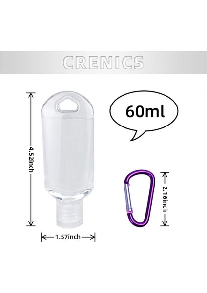 Mavi Stil 60ML El Dezenfektanı Şişesi Taşınabilir Anahtarlık Tutuculu Seyahat Yeniden Kullanılabilir Şişe El Yıkama Jeli Alt Şişeleme ile Anahtarlık Taşıyıcı (Yurt Dışından) indirimleri