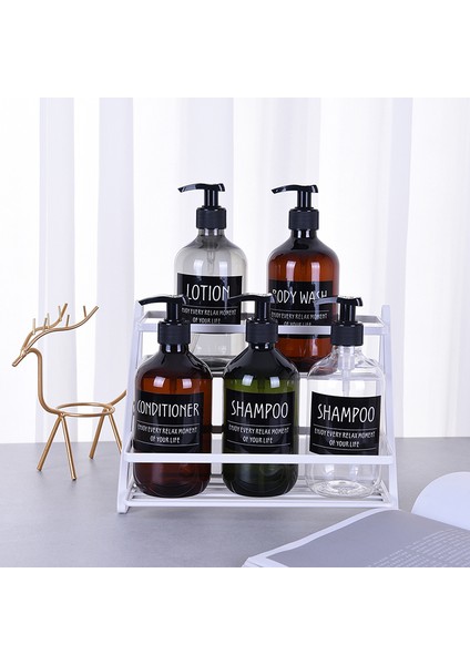 Stili Temizle Vücut Yıkama 500ML Sabun Dispenser Şişeleri Mutfak Banyo Yeniden Doldurulabilir Şampuan Duş Jeli Sıvı Konteyner Losyon Şişeler Etiket ile (Yurt Dışından) modelleri