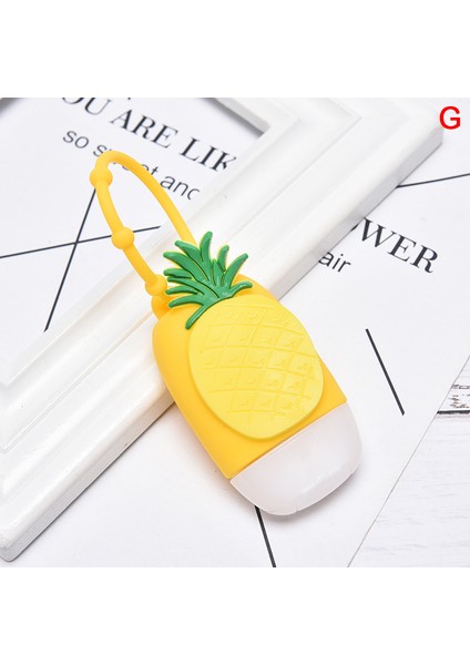 Ordu Yeşili Tarzı Şirin Boş Şişe Taşınabilir Seyahat Dolgu Şişesi Silikon Koruyucu Kapak El Dezenfektanı Şişesi (Yurt Dışından)