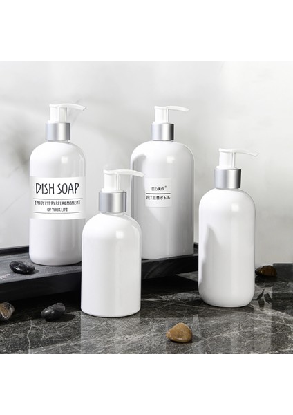 G Tarzı Banyo Depolama Şampuan Duş Jeli Saç Kremi Için Doldurulabilir Beyaz Silindirik Sabun Pompalı Şişe (Yurt Dışından) fiyatları
