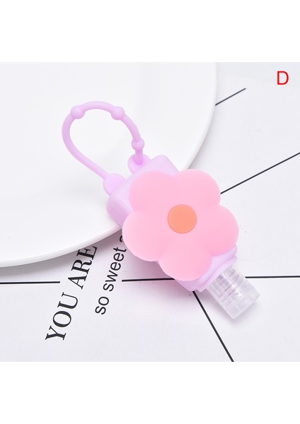 No.18 Tarzı Silikon El Dezenfektan Tutucu Anahtarlık Kanca El Dezenfektanı Dağıtıcı Taşınabilir Asma Dispenser 30ML Dağıtıcı (Yurt Dışından)