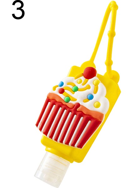 No.3 Tarzı El Dezenfektanı Silikon Şişe Tutucusu 30ML Karikatür Meyve Dondurma Şeklinde Su Içmeyen El Dezenfektanı Şişe Tutucusu Wxv Sal (Yurt Dışından)