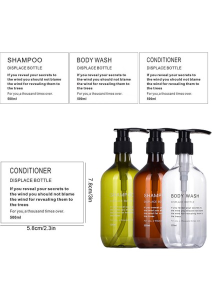 Beyaz Harfler Stili Şeffaf Şampuan Vücut Yıkama Saç Kremi Etiketleri Banyo Duş Şampuanı Sabunluk Etiketi (Yurt Dışından) modelleri