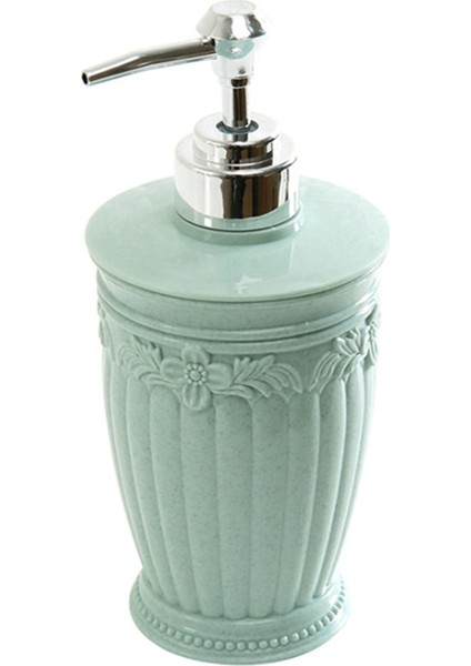 Yeşil 1 Stil 400ML Sıvı Sabun Dağıtıcıları Losyon Şampuan Oymalı Çiçek Pompalı Şişeler El Sabunu Kapları Mutfak ve Banyo Malzemeleri Için (Yurt Dışından)
