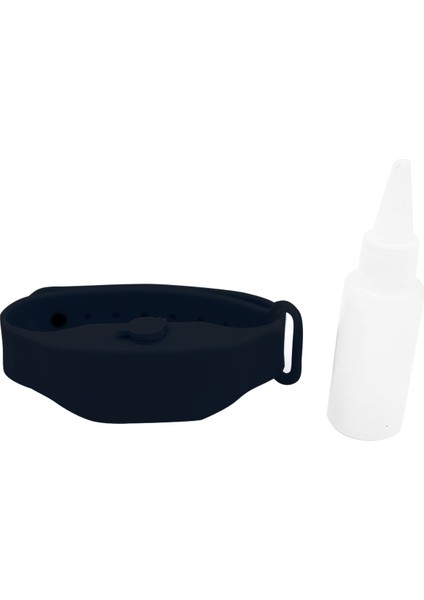 Siyah Stil 2021 Yetişkin Çocuk Sıvı Bileklik El Dezenfektanı Jeli Tüm El Hijyenini Sağlayan Silikon Alkol Dağıtıcı Bilezik Bileklik Strap (Yurt Dışından)