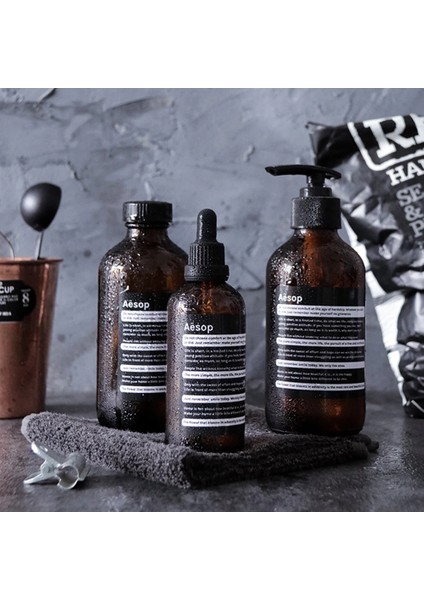 Damlalık 100ML Stili Kahverengi Şişe Kuzey Avrupa Cam Sıvı Sabun Dağıtıcısı Şampuan Şişesi Şampuan Verici Seyahat Banyo Mutfak Aksesuarı Organizer (Yurt Dışından) indirimleri