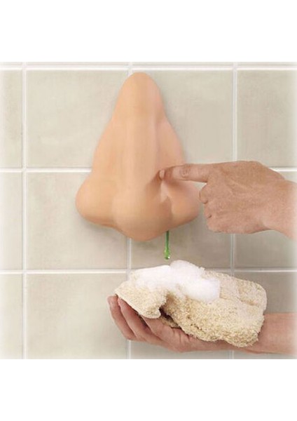 Açık Gri Tarzı Duvar Montajlı Burun Sıvı Sabun Dispenseri Duş Jeli Şampuan Dispenseri Banyo Için (Yurt Dışından)