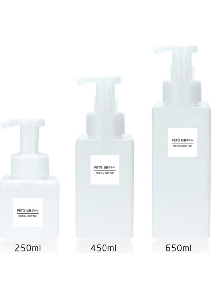 Beyaz Stil 450 ml Boş Köpüklü Sabun Dispenseri Banyo El Dezenfektanı Şampuan Vücut Yıkama Losyon Doldurulabilir Pompa Şişesi Köpük Yapıcı Konteyner (Yurt Dışından)