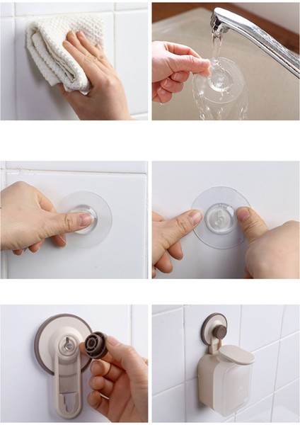 Bej Tarzı 180ML Banyo Vantuzlu Sıvı Sabunluk Mutfak Lavabo Plastik Basın Taşınabilir Duvara Monte El Şişesi Deliksiz Banyo Malzemeleri (Yurt Dışından)