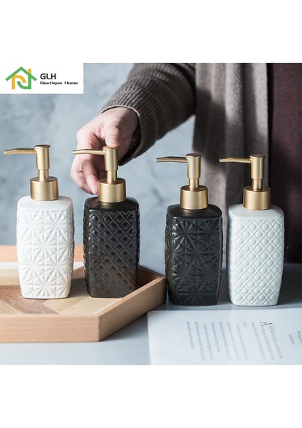 Sarı Stil Yaklaşık 310ML 310 ml Boş El Dezenfektanı Şişeleri Seramik Banyo Sabun Şampuan Saç Kremi Dispenser Tutucu Banyo Aksesuarları (Yurt Dışından) modelleri