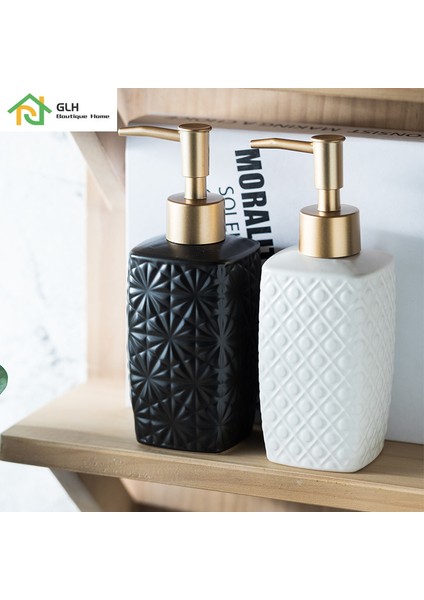 Sarı Stil Yaklaşık 310ML 310 ml Boş El Dezenfektanı Şişeleri Seramik Banyo Sabun Şampuan Saç Kremi Dispenser Tutucu Banyo Aksesuarları (Yurt Dışından) indirimleri