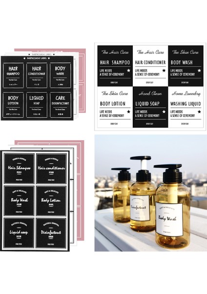 12 Adet M Tarzı Banyo Şişe Etiket Sticker Kozmetik Losyon Sabun Pompası Işaretleri Yapışkan Etiketler Su Geçirmez Şampuan Krem Etiketleri (Yurt Dışından) fiyatları