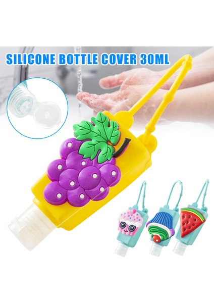 No.3 Tarzı El Dezenfektanı Silikon Şişe Tutucusu 30ML Karikatür Meyve Dondurma Şeklinde Su Içmeyen El Dezenfektanı Şişe Tutucusu Wxv Sal (Yurt Dışından) fırsatları
