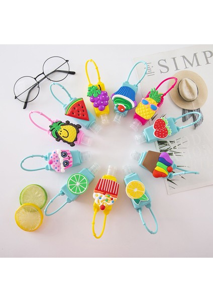 No.3 Tarzı El Dezenfektanı Silikon Şişe Tutucusu 30ML Karikatür Meyve Dondurma Şeklinde Su Içmeyen El Dezenfektanı Şişe Tutucusu Wxv Sal (Yurt Dışından) indirimleri