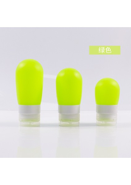 Yeşil Stil 60ML 80ML Boş Silikon Seyahat Paketleme Sıkma Şişesi Losyon Şampuan Banyo Kapları Taşınabilir Şişe Sabun Dağıtıcıları (Yurt Dışından)