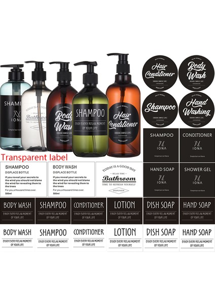 500ML Kahverengi Stil Banyo Losyonu Boş Şişe Etiket Şampuan Duş Jeli 300ML Büyük Kapasiteli Plastik Şişe Ev Depolama Şişesi (Yurt Dışından) fiyatları