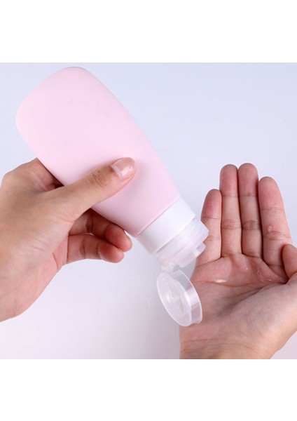 Mor-1pc Tarzı 90ML 3oz Silikon Doldurulabilir Şişe Seyahat Şampuan Şişesi Losyon Seyahat Paketleme Sıkma Şişeler Taşınabilir Kozmetik Kapları (Yurt Dışından)
