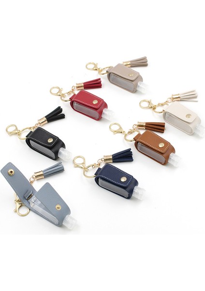 Siyah Stil 30ML 30ML Mini Eller Taşınabilir Hidroalkolik Jel Şişesi Hidroalkolik Jel Anahtarlık El Dezenfektan Kılıfı Deri Kılıf Anahtarlık (Yurt Dışından) fırsatları