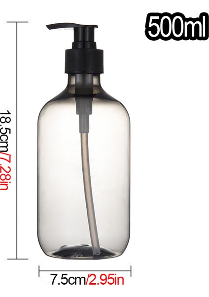 Şişe D Stili Banyo Şampuan Duş Jeli Şişe Etiketleri Dolum Sabunluk Plastik Basma Losyon Şişesi 500ML.9OZ (Yurt Dışından)