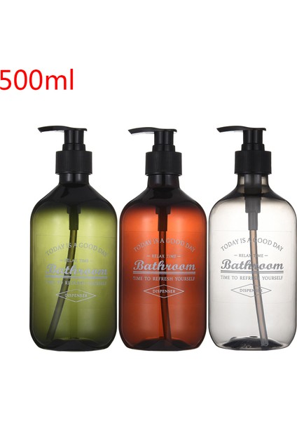 Beyaz Stil Banyo Losyonu Boş Şişe Etiket Şampuan Duş Jeli 300ML Büyük Kapasiteli Plastik Şişe Ev Depolama Şişesi (Yurt Dışından) modelleri