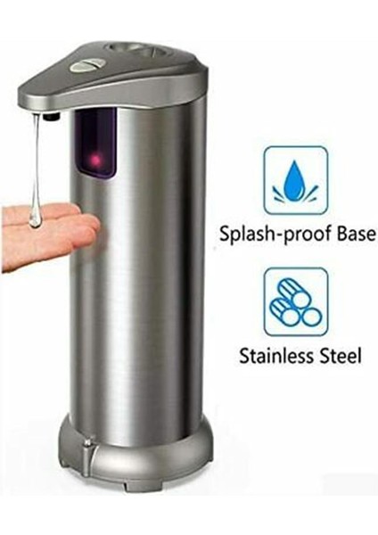 250 ml Otomatik Sabunluk, 250 ml Tüm Çeşit Sıvı Sabunlar Için Uygun, Ayarlanabilir Kızılötesi Sensörlü Mutfak ve Banyo Için Eller Serbest (Yurt Dışından)