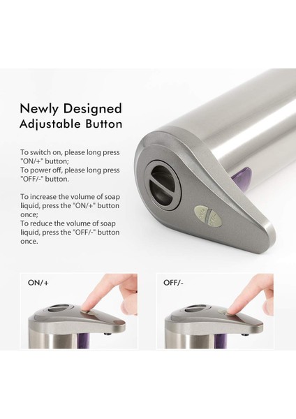 250 ml Otomatik Sabunluk, 250 ml Tüm Çeşit Sıvı Sabunlar Için Uygun, Ayarlanabilir Kızılötesi Sensörlü Mutfak ve Banyo Için Eller Serbest (Yurt Dışından) fiyatları