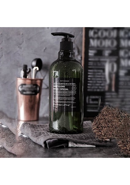 C Stili 250 ml 250ML Koyu Yeşil Sabun Şişesi Seyahat Kavanozu Losyon Spreyler Sıvı Basın Pompalı Ev Banyo Duş Jeli Şişesi (Yurt Dışından) fırsatları