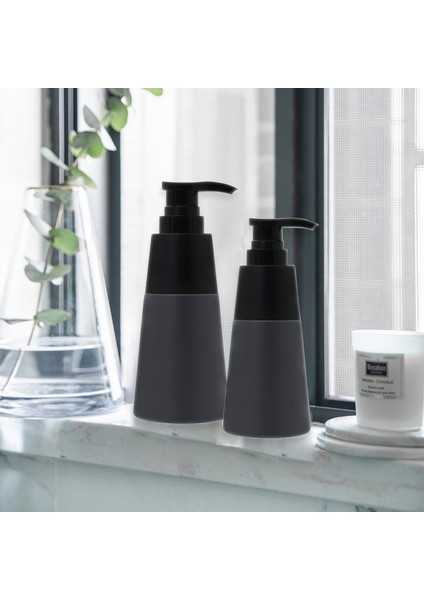 Siyah Stil 200ML Şampuan Duş Jeli El Sabunu Banyo Aksesuarları Için Doldurulabilir Konik Pres Sıvı Sabun Seyahat Alt Şişe (Yurt Dışından) modelleri