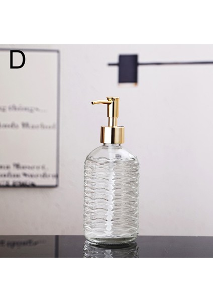 D Stili 400ML Vintage Cam Manuel Basınçlı Sıvı Sabun Dispenser Büyük Kapasiteli Kaymaz Depolama Şişeleri Ev Banyo Aksesuarları Için (Yurt Dışından)