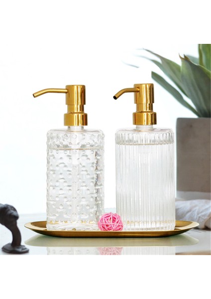 C Stili 400 ml Sabunluk Şeffaf Şampuan Şişesi Metal Pompalı Banyo El Yıkama Şişeleri Nordic Mutfak Deterjan Alt Şişe (Yurt Dışından) modelleri