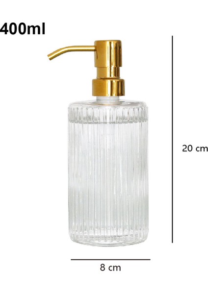 C Stili 400 ml Sabunluk Şeffaf Şampuan Şişesi Metal Pompalı Banyo El Yıkama Şişeleri Nordic Mutfak Deterjan Alt Şişe (Yurt Dışından) indirimleri