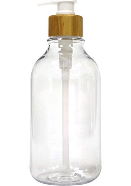 C Stili Şampuan Sabunluk Banyo Şampuan Vücut Yıkama Şişeleri Ahşap Basın Başlıklı Sıvı Losyon Dolum Şişesi (Yurt Dışından)