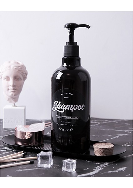 91F Stili 500ML 500ML Nordic Pet Sabun Şişesi Kahverengi Banyo Duş Jeli Doldurulabilir Şampuan Yıkama Saç Krem Losyon Basın Pompası Dispenser (Yurt Dışından) indirimleri