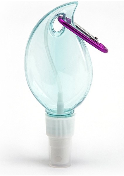 Mavi Stil Yeniden Kullanılabilir Taşınabilir Mze Yaprak Alkol Püskürtmeli El Dezenfektanı Seyahat Küçük Boy Tutucu Kanca Anahtarlık Tutucusu (Yurt Dışından)