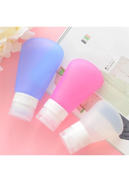 Stili Temizle 89ML Boş Silikon Seyahat Paketleme Sıkın Şişe Losyon Şampuan Banyo Küçük Örnek Kapak Çok (Yurt Dışından)